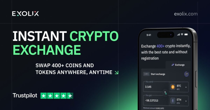 Switching Crypto Fast Made Easy With Exolix